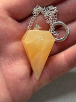 Orange Calcite pendulum (1112844)
