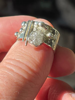 Rough Diamond silver ring (1112905)