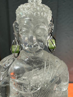 Green tourmaline silver earings (1114065)