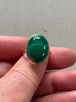 Malachite silver ring (1114135)