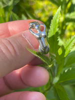 Peridot Goddess flexi silver ring (1114177)