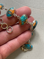 Spiny Oyster Turquoise silver bracelet (1114244)