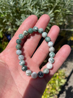 Moss Agate beaded bracelet (1114285)