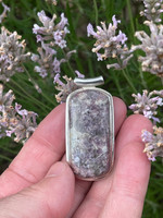 Lepidolite set in silver (1114294)