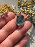 Green Kyanite set in silver (1114331)