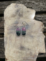 Ruby in Fuschite silver earings (1114349)