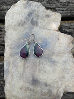 Ruby in Fuschite silver earings (1114351)