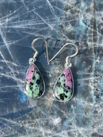 Ruby in Fuschite silver earings (1114377)
