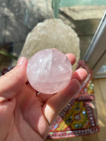 Star Rose quartz sphere (1114441)