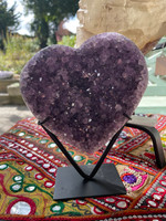 Amethyst Heart on stand (1114442)