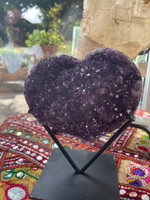 Amethyst Heart on stand (1114451)