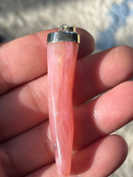 Peruvian Pink Opal set in silver (1114514)