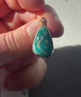 Amazonite set in silver (1114579)