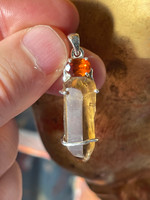 Citrine & Spessartite Garnet set in silver (1114698)