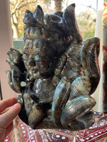 Labradorite Shiva carving (1114703)