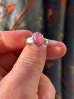 Pink tourmaline silver ring (1114728)