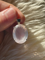 Rose Quartz set in silver (1114766)