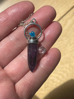 Amethyst & Cavansite pendulum (1114968)