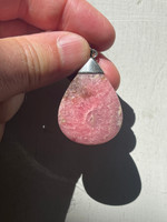 Rhodochrosite set in silver (1115061)
