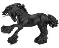 Breyer Horses  Obsidian  Black Unicorn Stallion 1:9 Traditional  Scale 1841