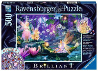 Ravensburger Fairy with Butterflies - Brilliant - Gems Jigsaw Puzzle 500pc