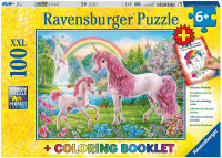 Ravensburger Magical Unicorns + Colouring Book Jigsaw Puzzle XXL 100pc