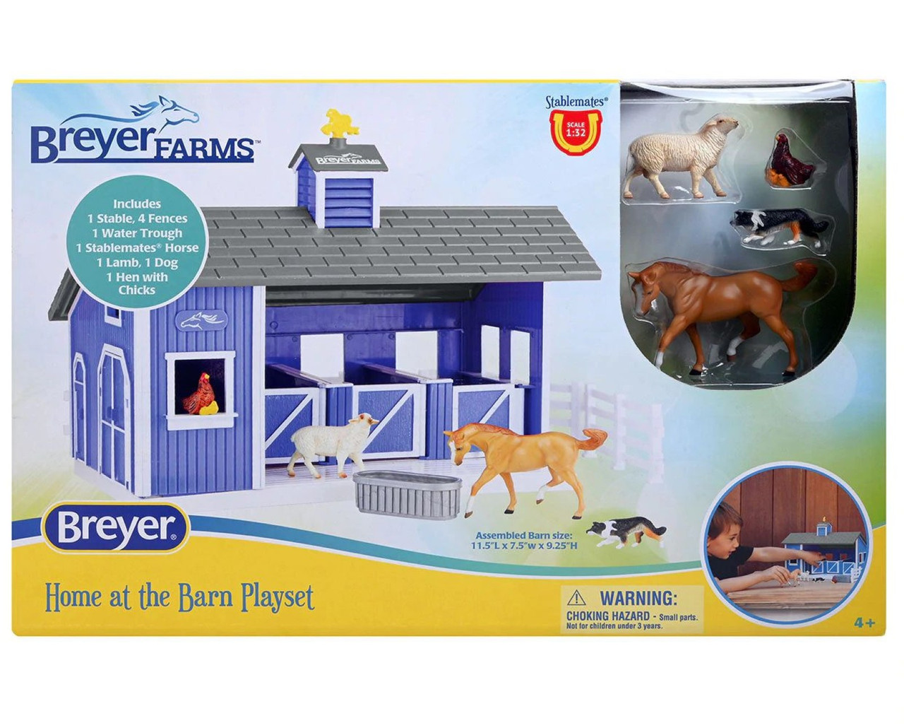 Breyer Horses Farms Home at the Barn Stable Playset Stablemates 1:32 Scale  59241 - Model Horses