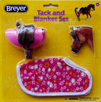Breyer Horses English Saddle Tack & Blanket Set, Pink Flowers Classic 1:12 Scale 61132
