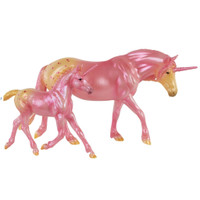 Breyer Freedom 'Cotton Sparkle & Sugar Puff' Fantasy Unicorn Mare and Foal Set - NEW 2026