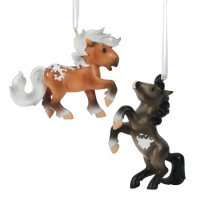 Breyer Horses Fireheart & Mauvelous 2026 Mini Christmas Hanging Ornament Set  1:32 Stablemates Scale