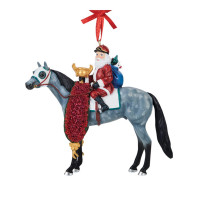 Breyer Horses 2026 Santa Hanging Ornament - Off to the Races 1:32 Stablemates Scale