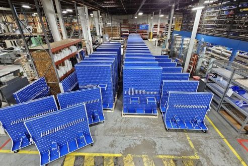 Optimizing Change Parts Storage with a Custom Wall & Cart System