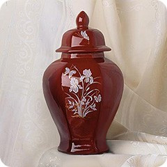 Women's cremation urns and feminine styled memorial urns for ashes