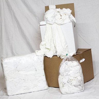 This wiper is 100% recycled material and 100% cotton. This wiper has a wide variety of uses such as painting spills, staining and general cleaning. This product is much more durable than paper wipers since it will not tear and it will also absorb more liquids.