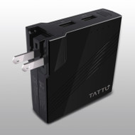 Tattu 2in1 Portable Power Bank Wall Charger 5200mAh w/ Foldable AC Plug for iPhone, iPad, Android phone, Tablets and More