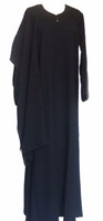 Ladies Medium Size Maxi Style Muslim Plain Black Colors Abaya with Plain Scarf