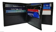 New Men's Leather Bifold Credit/ID Cards Holder Slim Wallet Money Purse Billfold