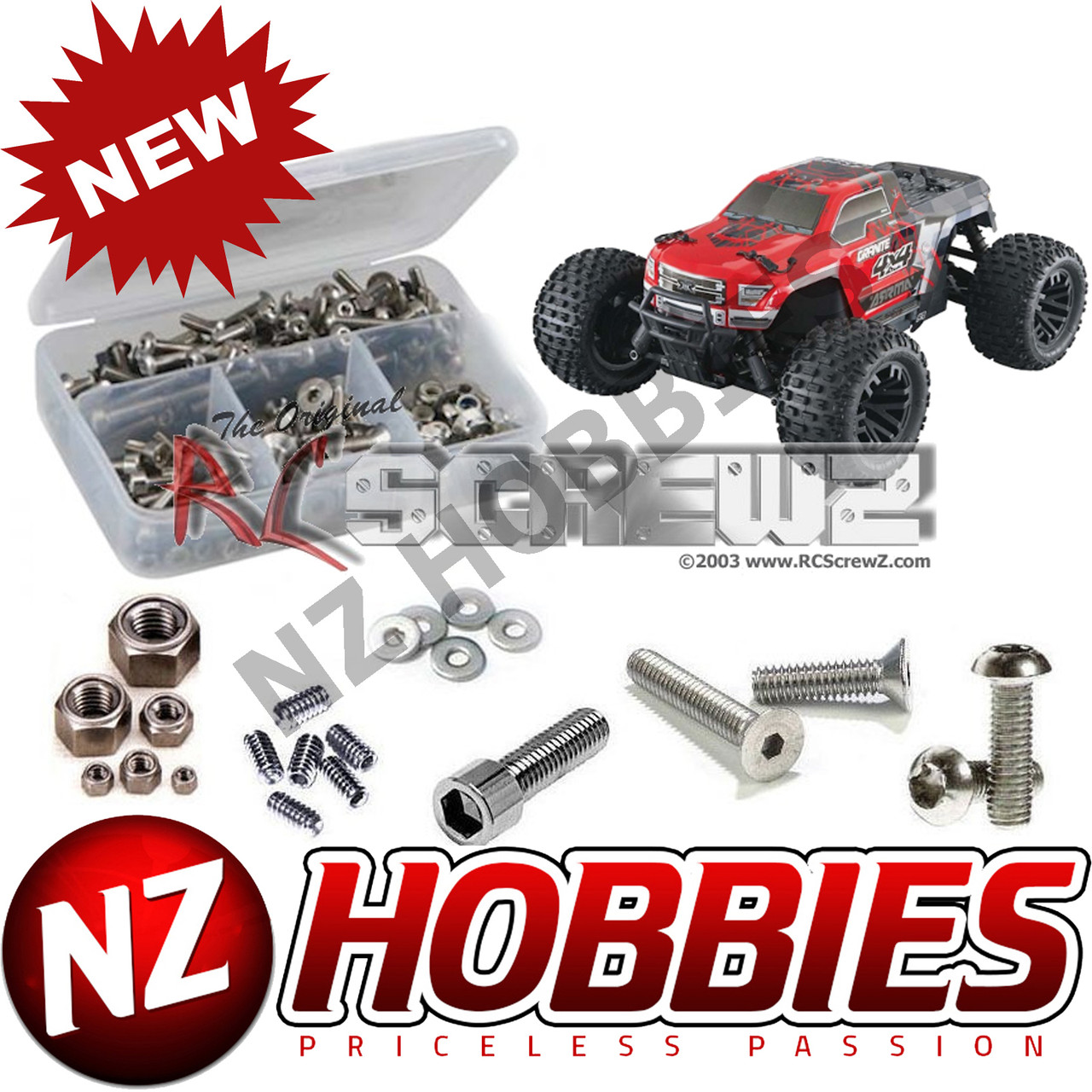 Screw Set for the Arrma Nero in Steel or Stainless Steel 