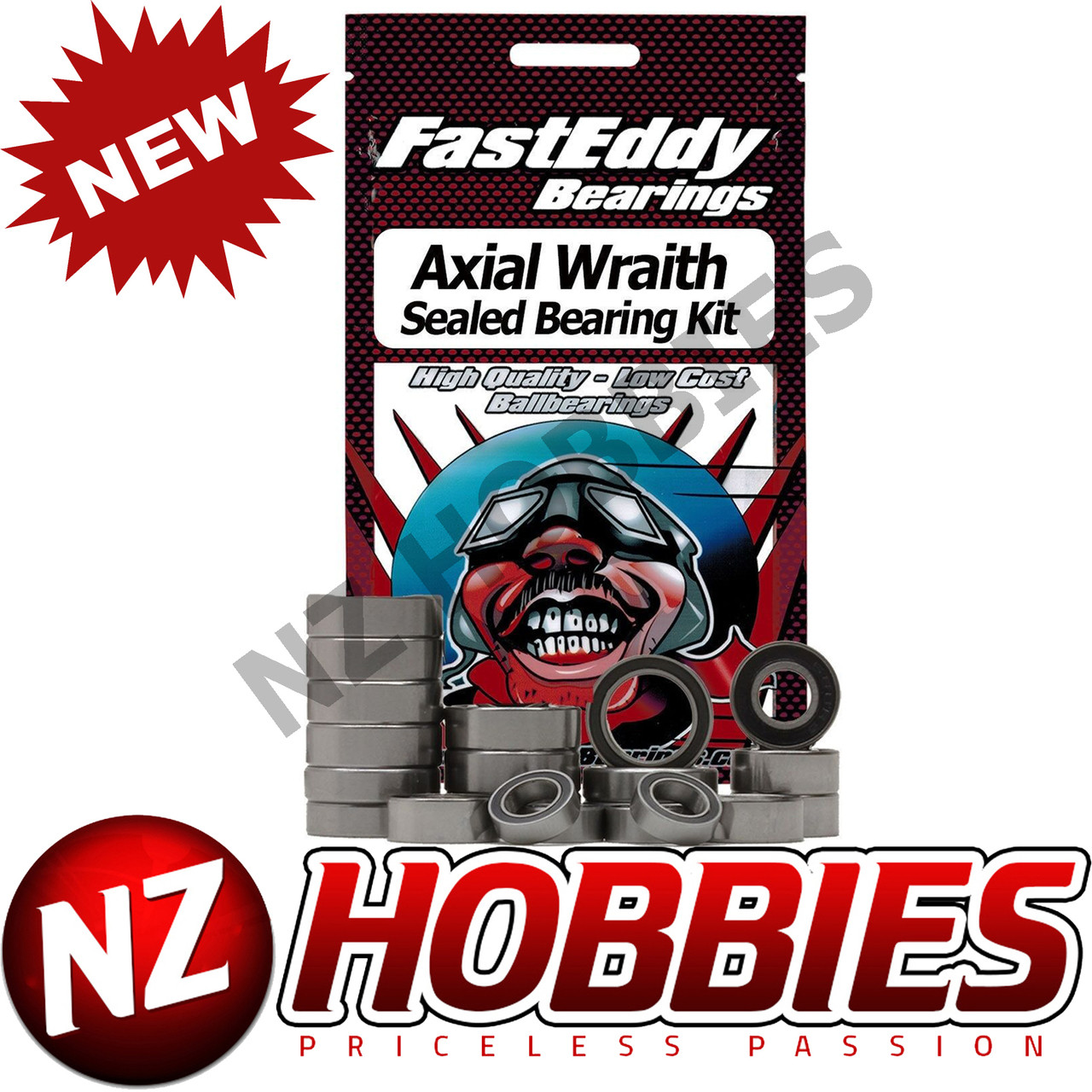 Fast Eddy Bearings Axial Wraith Sealed Bearing Kit TFE101