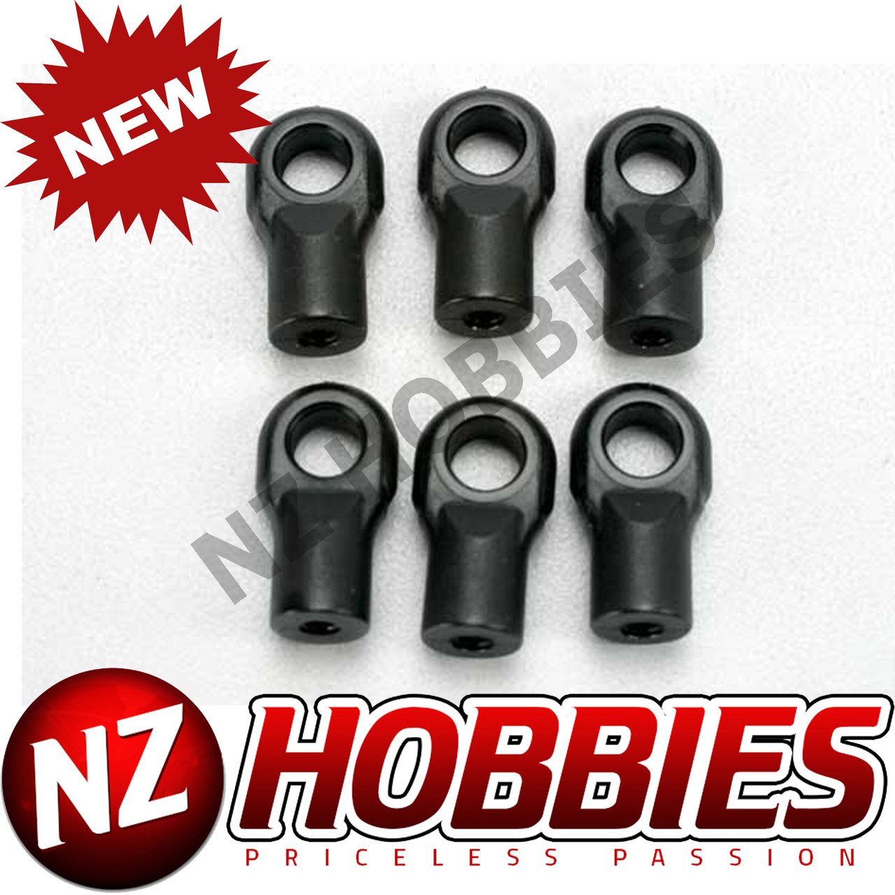 Traxxas 5469 Rod ends (GTR shocks) (6) Slash 4x4/Rustler 4x4/ERevo