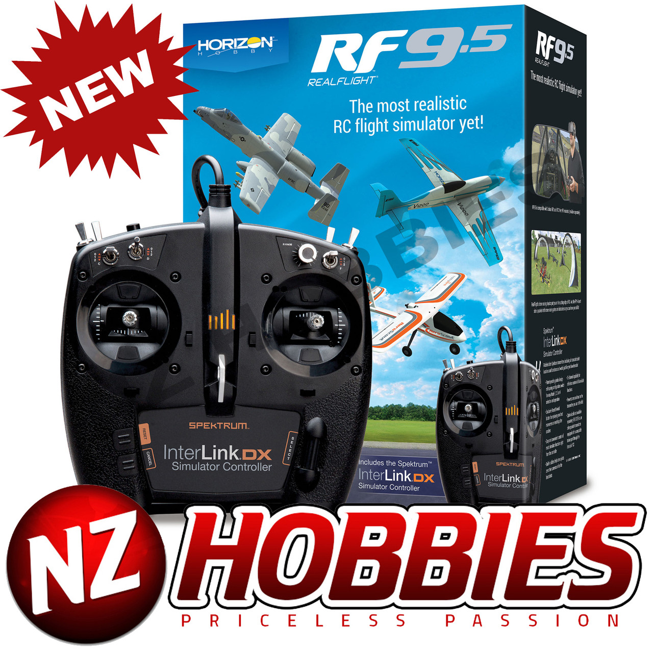 Horizon Realflight 9.5 Flight Simulator Software & Interlink Controller RFL1200 