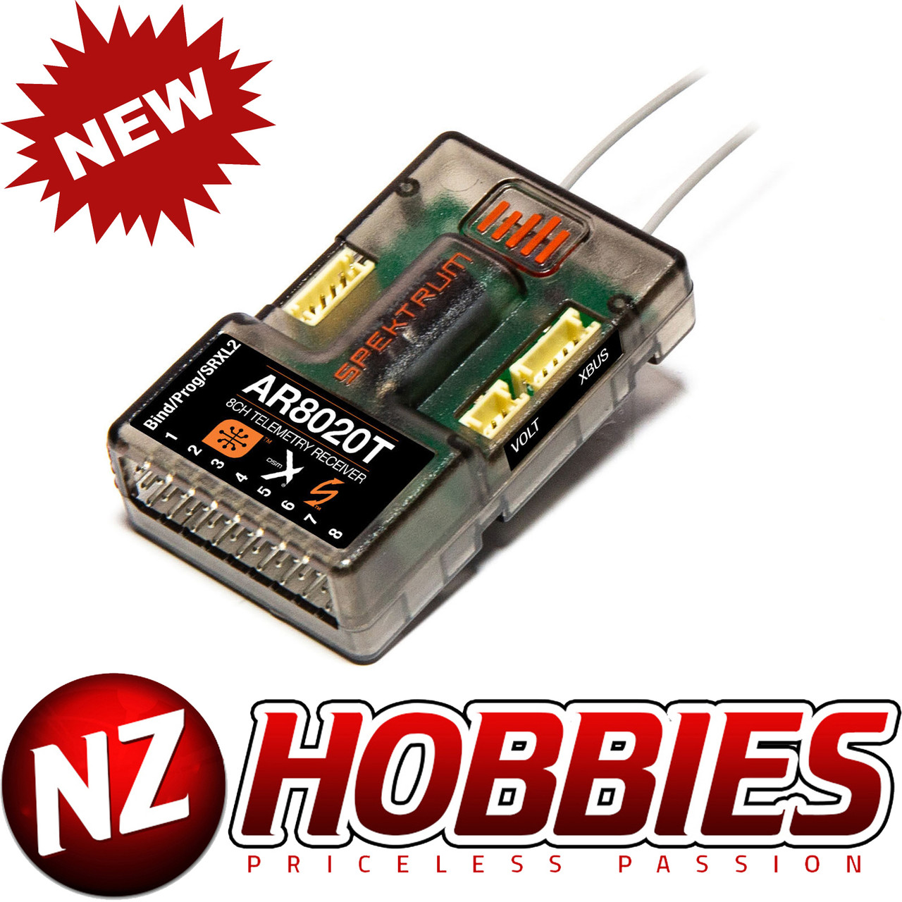Spektrum AR8020T 8 Channel Telemetry Receiver - NZ HOBBIES