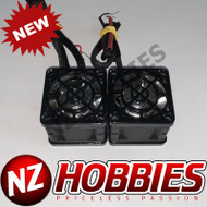 GCRC High Flow DUAL RC Cooling Fans 2s or 3s Lipo Compatible Black on Black