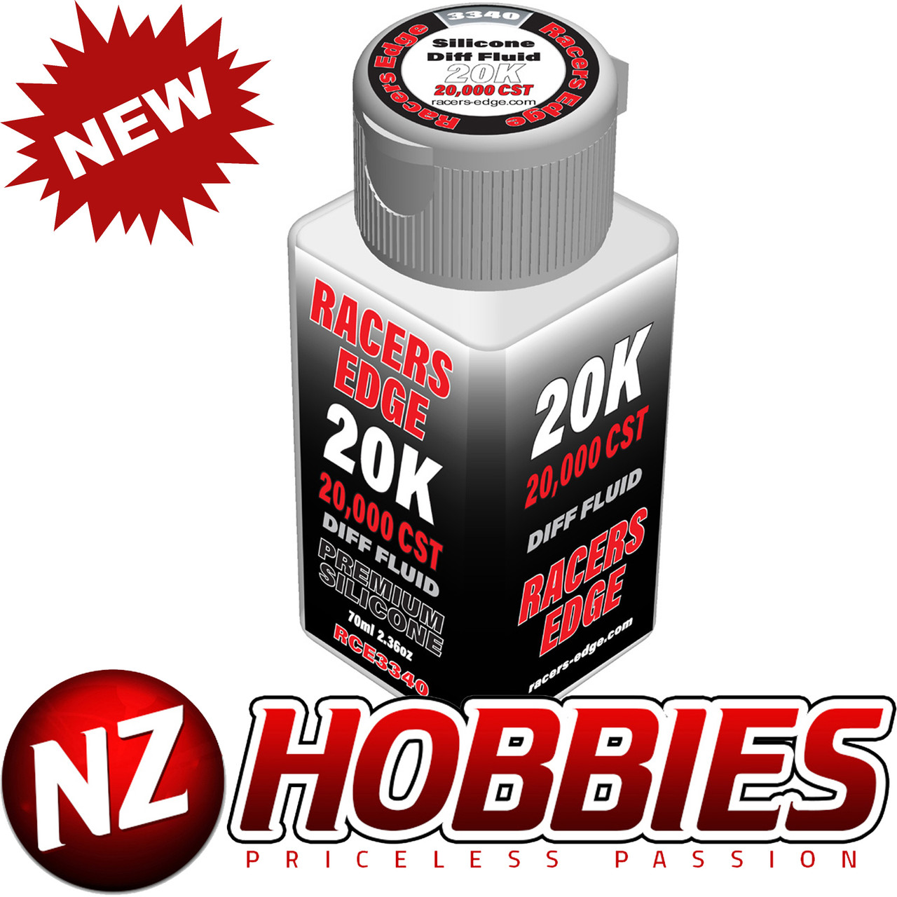 RACER EDGE 20,000cSt 70ml 2.36oz Pure Silicone Diff Fluid RCE3340