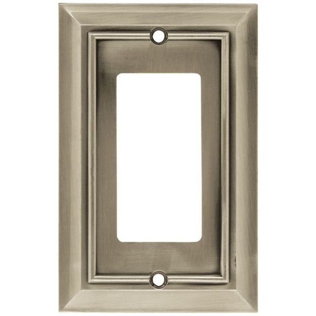 Brainerd Satin NIckel Architect Single GFCI Outlet Cover Plate