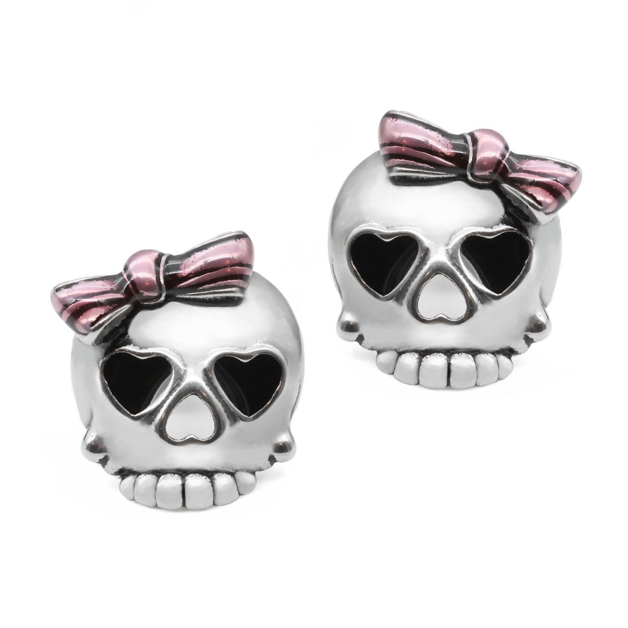 Bejeweled Badass in Pink Skull Earrings