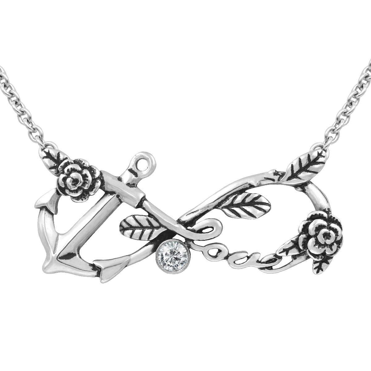 Infinity Love Anchor Necklace