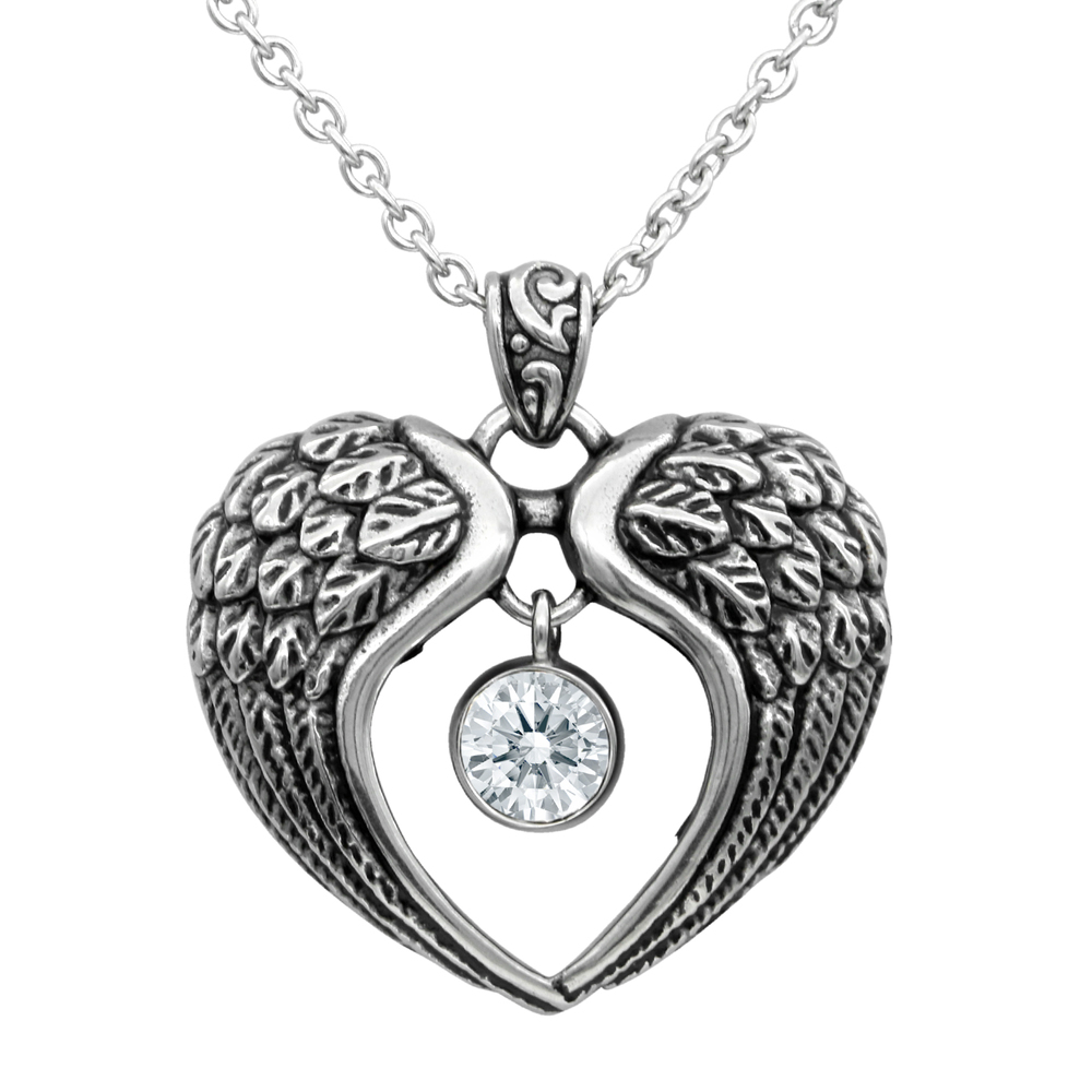 Heart Angel Wings Necklace - Wings of Light