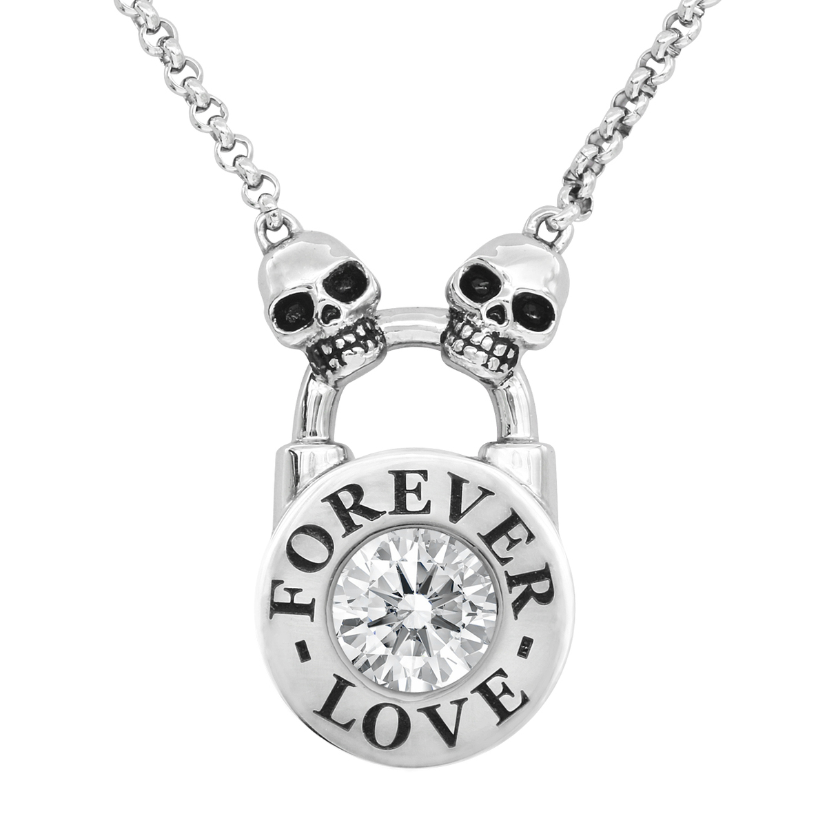 Skull Lock Necklace - Forever Love