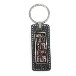 Leather Keychain With Message Hope - Red